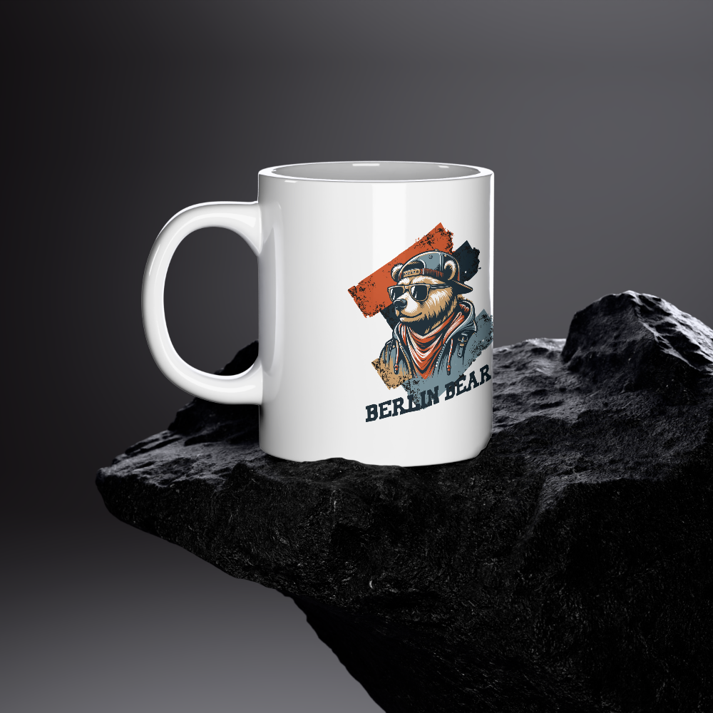 Berlin Bear Weiße, glänzende Tasse